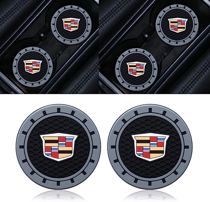 Cadillac Car Cup Holder, The car coasters can protect the original cup holder slots of the car from dust, drinks or water, and keep the place clean and sticky-free