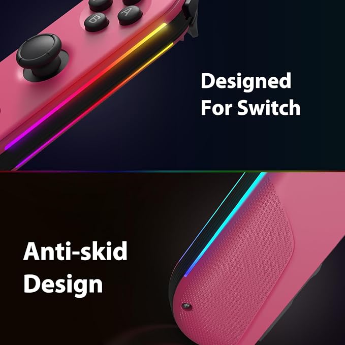 these Joypad controllers are the ideal replacement for your original ones. They also make an excellent gift choice for avid Switch gamers, Led Joypads Controller for Switch/OLED/Lite,Switch Joypad Support Wake-Up Function,