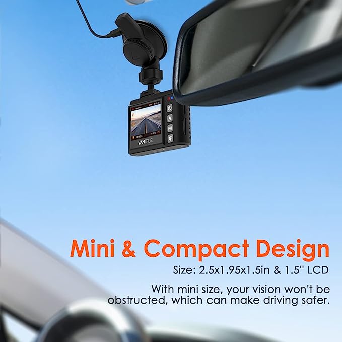 24 Hours Parking Mode - External GPS, Support 256GB Max & 1080P