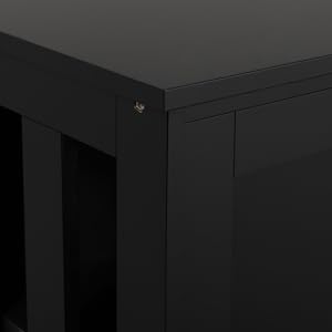 cabinet is a height-adjustable storage shelf. With such a shelf, you can manage to make the top storage space high within a range from 22cm/8.7