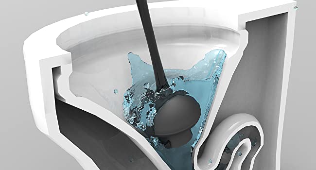 Pro Bowl Brush Combo for Bathroom Cleaning-Toilet Plunger
