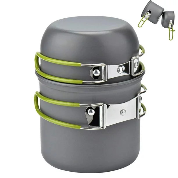 Outdoor Camping Pan Hiking Cookware Backpacking Camping Pots and Pans Camping Cookware