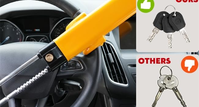 Anti-Theft Car Device, Great Deterrent Adjustable Car Wheel Lock Anti Theft for Vehicle