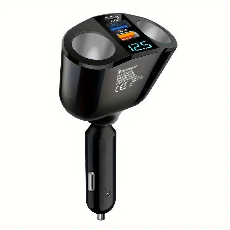 multiple devices at the same time with digital display car charger - car charger 2USB+1PD port can charger