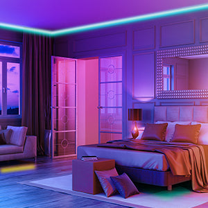 gaming Strip Lights with Bluetooth APP Control 44 Keys Remote,Led Lights Strip for Bedroom Christmas Party Home Decoration
