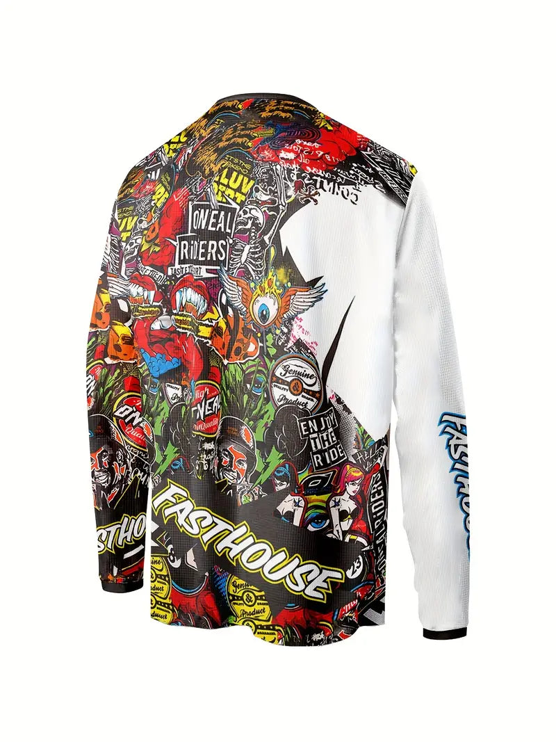 Graffiti Art Men's Cycling  Wicking and Breathable Quick Dry