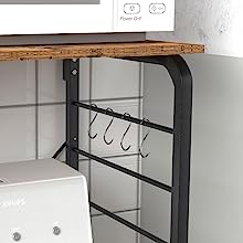 Shelf Adjustable leg pads design to adjust 1-2cm lengths of the legs, Rack Workstation Shelf