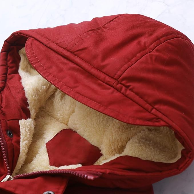 COAT with adjustable drawstring waist to keep you warm and nice all day,give more space in the waist part and for a flattering fit in winter, make kids look nice.