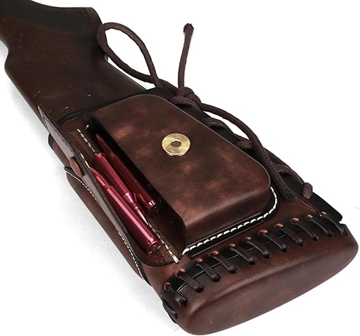 Provides a padded cheek weld that adds comfort and lessens recoil.Leather Rifle Stock Protective Holder Slip