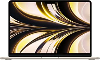 Apple 2022 MacBook Air Laptop with M2 chip: 13.6-inch Liquid Retina Display, 8GB RAM, 256GB SSD Storage, Backlit Keyboard, 1080p FaceTime HD Camera. Works with iPhone and iPad; Starlight; English