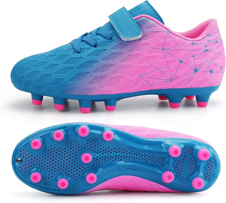 Suitable for playing on outdoor solid ground or lawn, so that kids can run freely, Soccer Cleats Boys Girls Outdoor Football Shoes