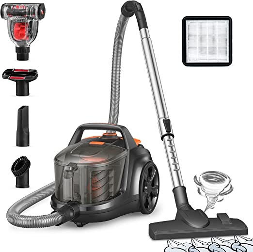 1200W Lightweight Bagless Vacuum Cleaner- Vacuum Cleaner5 Tools - HEPA Filter