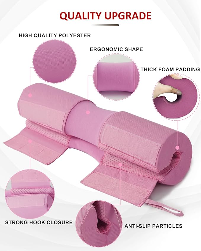 shoulders and hips, Lunges and Hip Thrusts and allows you to workout longer, Thick Foam Barbell Pad for Squats Cushion, Lunges&Bar Padding for Hip Thrusts - Standard Olympic Weight Bar Pad