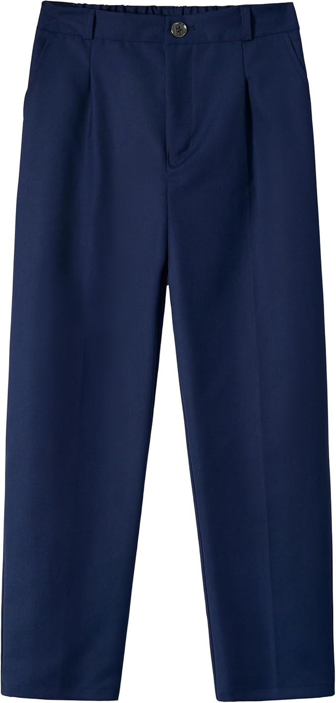 The essentials to any formal look. These stylish suit pants feature a comfortable semi-elastic waistband and zipper closure. With slant pockets for keeping stuffs