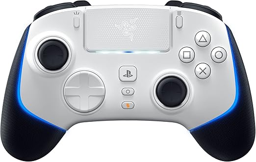 ighting style from over 16.8 million colors and a suite of effects via the Razer Controller app for iOS and Android, Controller for PlayStation 5 / PS5 PC: HyperSpeed Wireless - Mecha-Tactile Action Buttons - 8-Way Microswitch