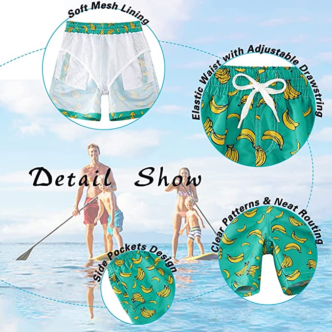 Quick Dry Swimwear Bathing Suit for Big Boys Beach Swim Boards Shorts 7-16 Years