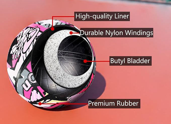 Size 6/28.5'', The ball deflated to ensure the safety of transportation, Outdoor Indoor Mens Basketball Ball Official