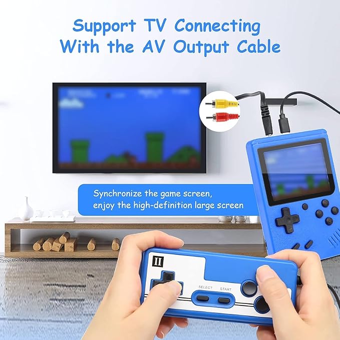 Portable Retro Video Game with 500 Classic FC Games, 3.0 Inch Screen Shell-Handheld Video Games Support TV Connection
