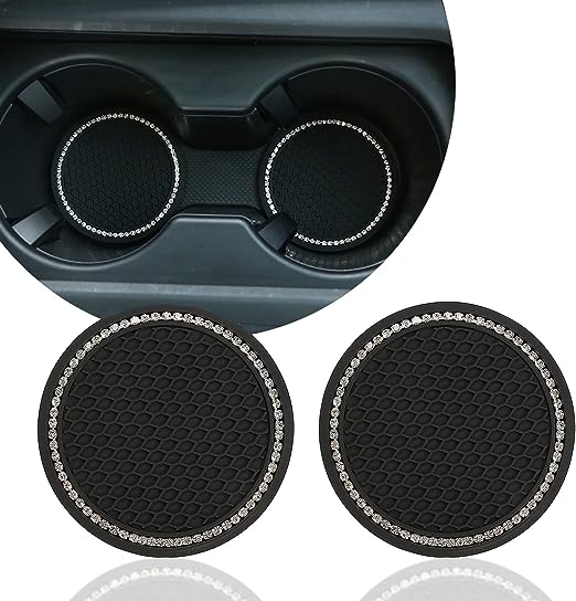 Coaster, Cup Holder  can be easily washed and brushed in the faucet, and then dried in the wind or sunlight, These car coasters for cup holders adopt a unique card slot design, which perfectly fits the car cup holder,