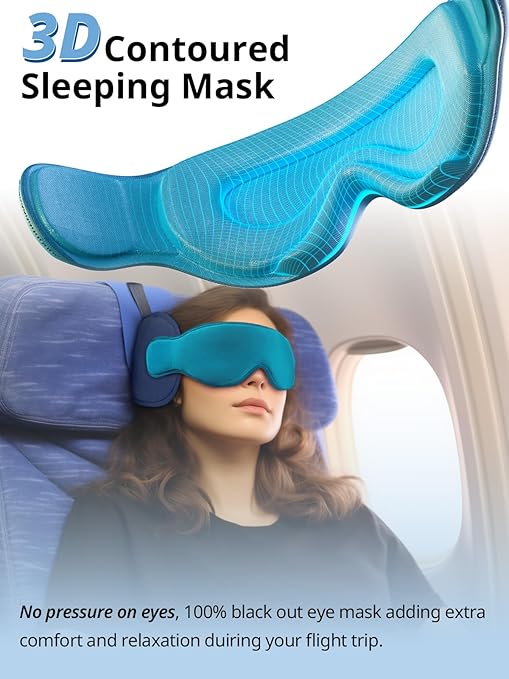 Helps maintain your head in a good posture while sleeping, reducing neck and shoulder pain, and preventing awkward bobbing or flopping,  Car Travel Pillow for Kids, Head Support Soft Pillow with Eye Mask,