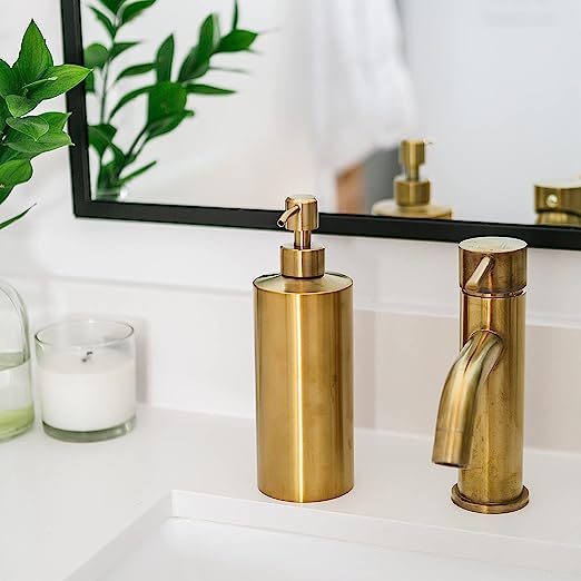 Luxury Gold Lotion Soap Dispenser Stainless Steel Vertical