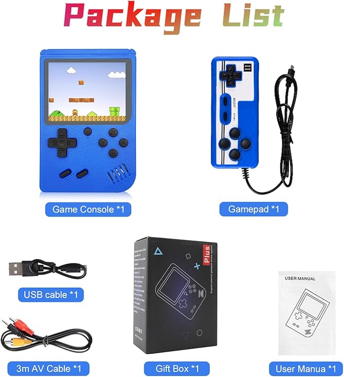 Retro Video Games Consoles 500 Classical FC Games, 3-Inch Screen,