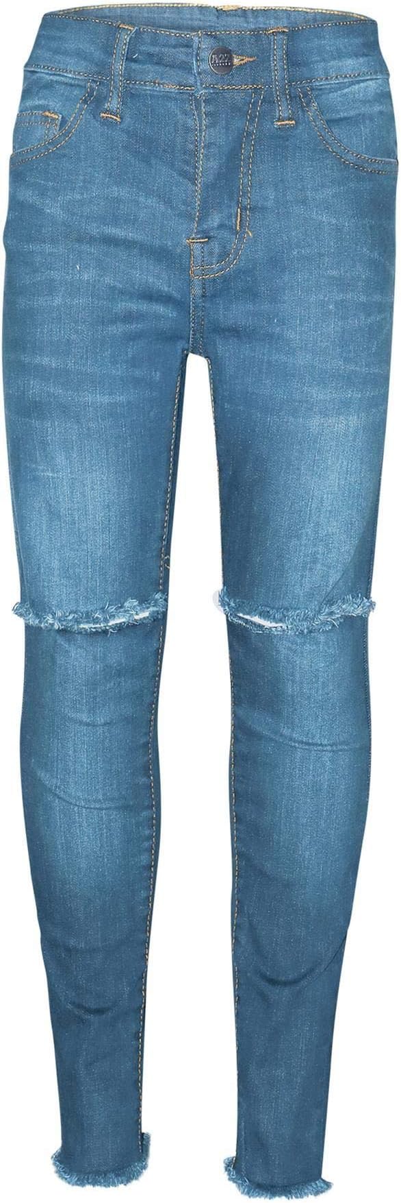 Kids Girls Stretchy Denim Jeans Designer's Ripped Faded Skinny, Skinny Fashion Frayed Pant Jeggings