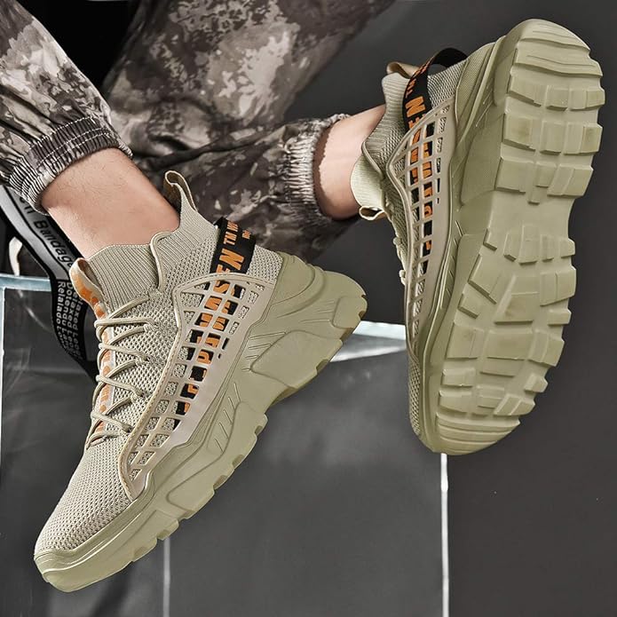 Special desigin of the outsole hugs your foot properly, light and comfortable.  Mens Fashion Sneakers Sports Shoe Athletic Walking Running