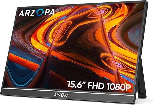 Immerse yourself in a vivid and accurate image with a 1920 x 1080 resolution IPS screen. Enjoy a wide 178° viewing angle for an enhanced visual experience.  Portable Laptop Monitor IPS Computer External Screen USB C HDMI Display for PC MAC Phone Xbox PS5