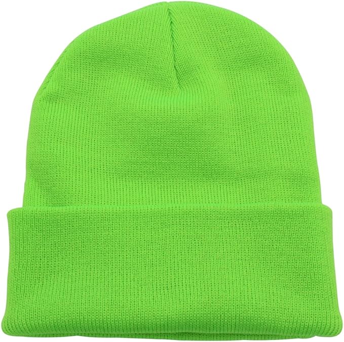 stretchable rib-knit fabric is soft and fine textured, Stretchy Knit Beanie Hats Soft Warm
