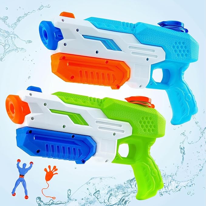 This water gun shoots range 30ft. Large water inlet for faster filling of water, Water Guns for Kids & Adult , 600CC High Power Super Soaker Water Squirt Gun Water Blaster with 35FT Long Range