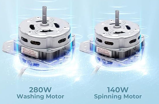 this washing machine delivers powerful performance. It efficiently washes your clothes while running quietly, Washer and Spinner Combo with Drain Pump,