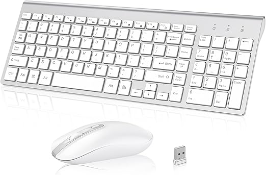 The Wireless Scissor Switch Keyboard and mini mouse boasts a slim and sleek profile, Wireless Keyboard and Mouse Combo, 2.4G Slim Low-Profile X-Keys Laptop Keyboard, Ergonomic Comfortable Typing