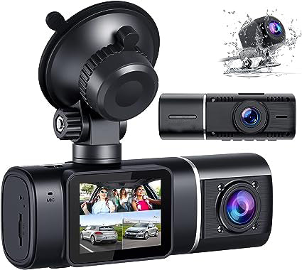 64GB SD Front and Inside Dash Camera for, 24H Motion Detection Parking Safety camera