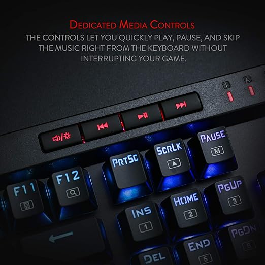 5 programmable macro keys(G1~G5) on the keyboard which can be recorded macros on the fly without any additional software required to be installed,  K580 VATA RGB Mechanical Gaming Keyboard, 104 Keys Gamer Keyboard with Blue Tactile Mechanical Switches,