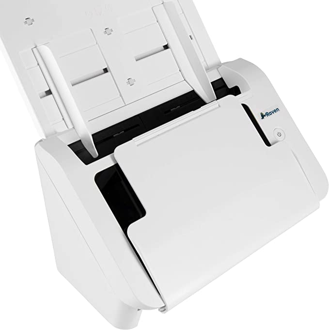 Raven Original Document Scanner - Huge LCD Touchscreen, Color Duplex Feeder (ADF), Wireless Scanning to Cloud, WiFi, Ethernet, USB, Home or Office (2nd Gen)