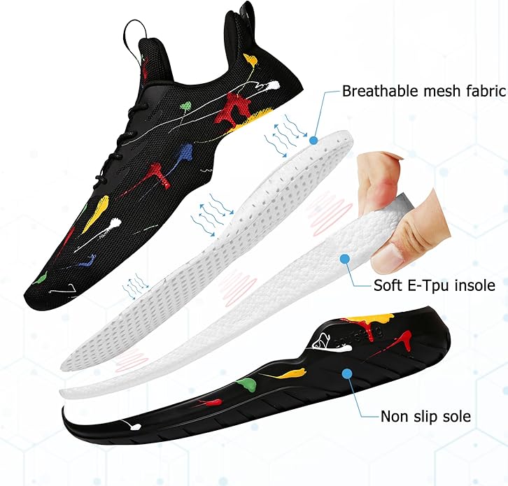 UNISEX Running Shoe Fashion Walking Sneakers,  perfect for all seasons and outdoor activities.