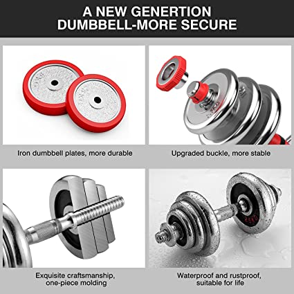 Free Weights Dumbbells Set with Connecting Rod