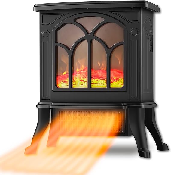 Efficient Ceramic Heating Element, Electric Stove Portable Heater, 1500W,adjustable flame intensity control,