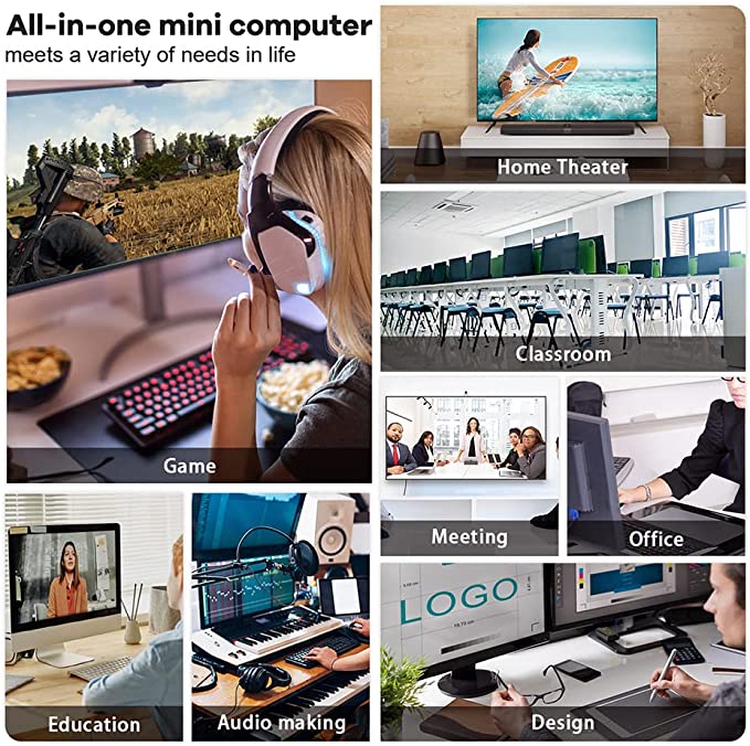 SER5 Versatile Mini PC, AMD Ryzen 5 5500U(up to 4.0GHz) 6C/12T, Mini Computer 16GB DDR4 RAM 500GB NVME SSD, Mini Desktop Computer 4K@60Hz Triple Screen Display WiFi6 BT5.2