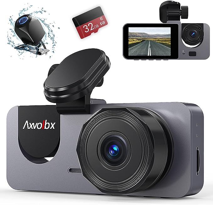 Loop Recording,1080P Dash Cam Front and Rear, IR Night Vision
