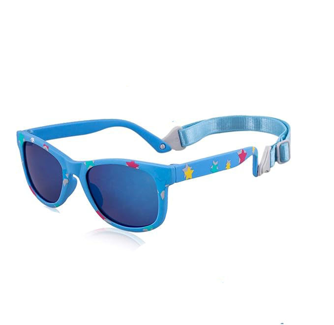 Infant Sunglasses Safe, Soft, With Adjustable Strap 0-24 Months BPA Free