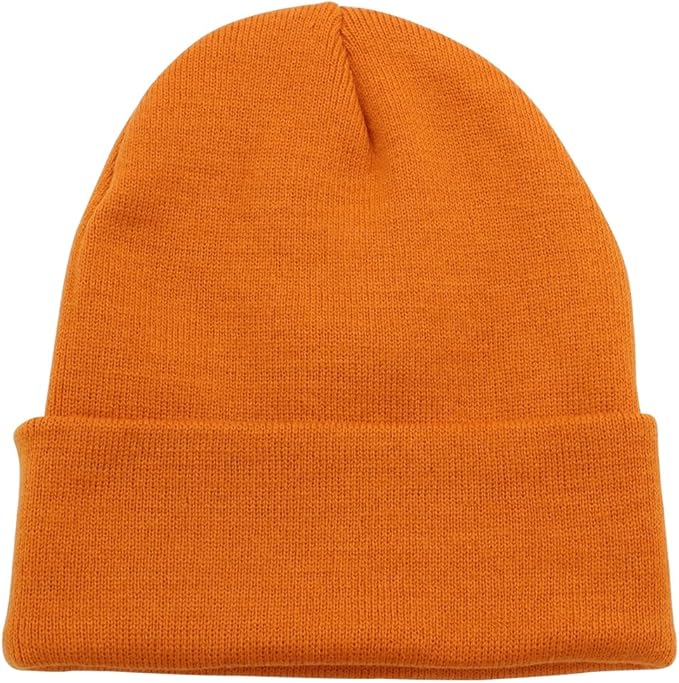 Double layers thick knitted beanie delivers all-day warmth and comfy, Cuffed Plain Skull Knit