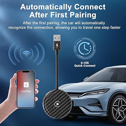 s CarPlay Dongle 5Ghz WiFi Auto Connect Online Update for iPhone iOS 10+&OEM Wired CarPlay Cars