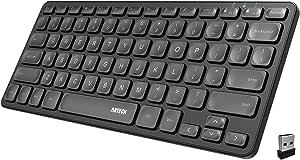 Scissors X structure gives you the comfortable typing experience, low-profile keys offer quiet and comfortable typing. Computer/Desktop/PC/Laptop/Surface/Smart TV and Windows 10/8/ 7 Built-in Rechargeable Battery
