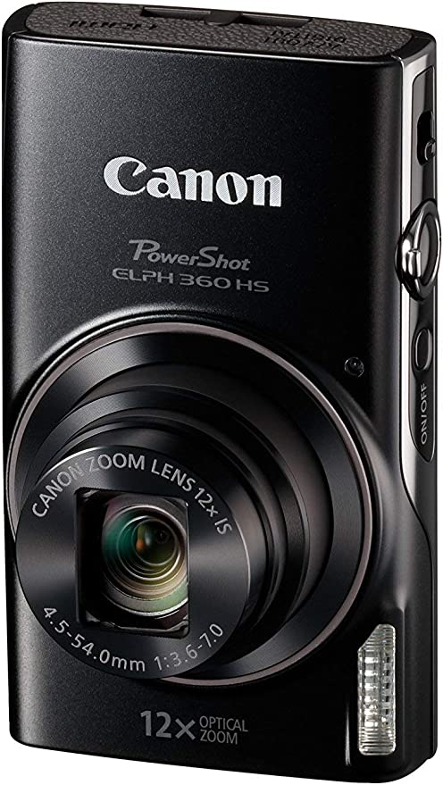 Canon PowerShot ELPH 360 HS 20.2 Digital Camera with 12x Optical Image Stabilized Zoom with 3-Inch LCD (Black)