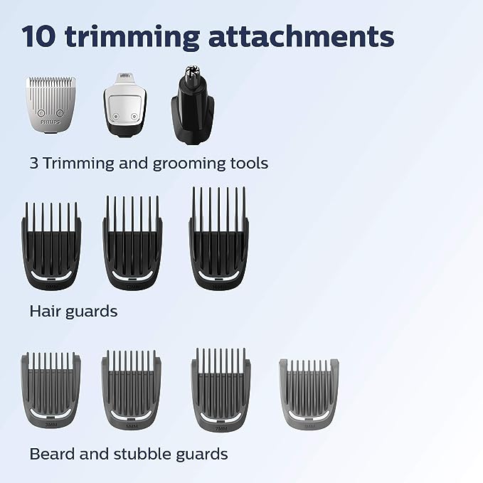 Electric Hair Clipper, Zero Gapped T Blade Trimmer 10 Trimming Accessories