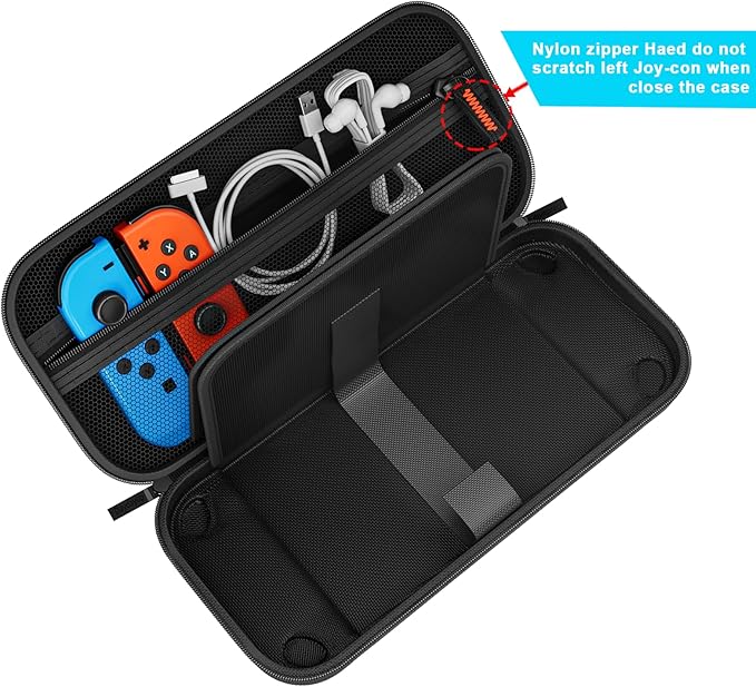 There is absolutely strong enough for plenty of daily protection, Case Compatible with Nintendo Switch/Switch OLED, with 20 Games Cartridges Protective Hard Shell Travel Carrying Case Pouch for Console