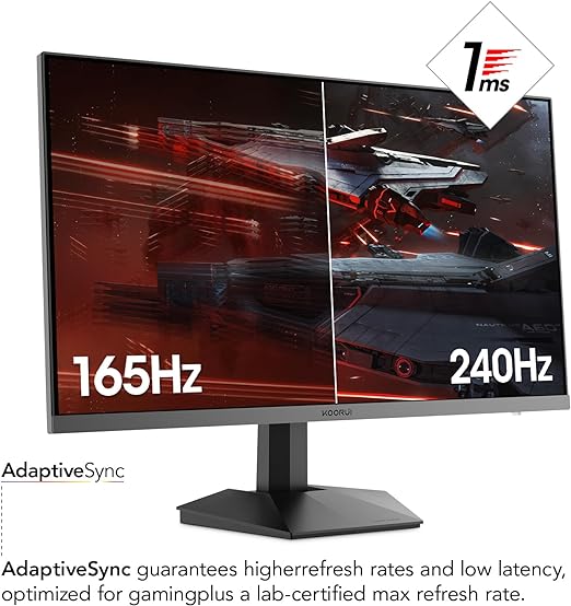 The monitor achieves what many VA panels can't: With 100% sRGB and a 3000:1 DCR, along with DCI-P3 90% wide color gamut,  27 inch WQHD 2560 x 1440 PC Computer Monitor, Up to 240Hz Refresh, 1ms, Adaptive Sync, HDR10, DCI-P3 90%
