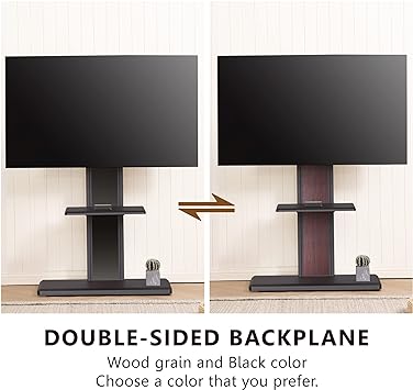 Flexible shelf can be mounted and adjusted or detached, Tall TV Stand with Concealed Storage